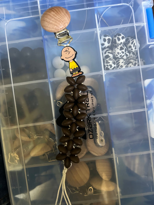 Charlie Brown pacifier clip