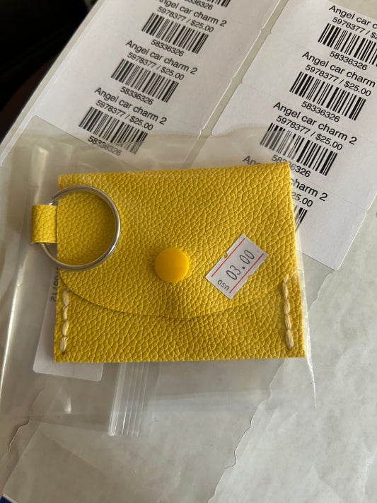 Yellow coin purse