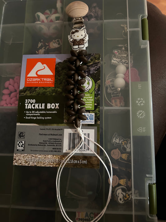 LV kitty pacifier clip