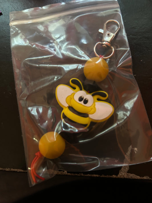 Buzzing bee 1 keychain charm